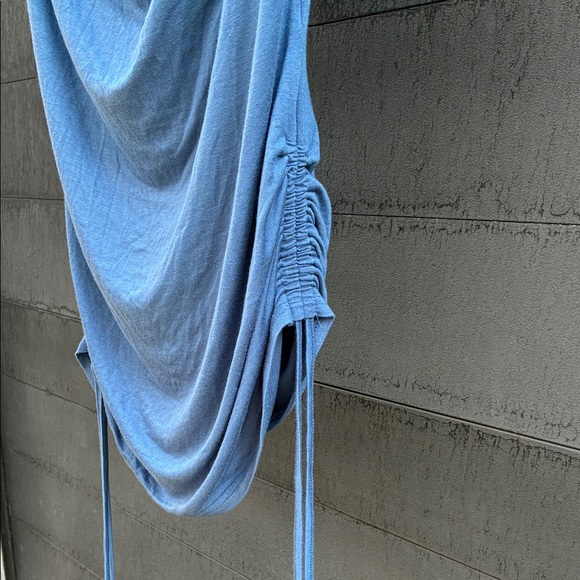 YOINS Blue Draped Blue Mini Dress Sz L US 12 - Picture 5 of 8